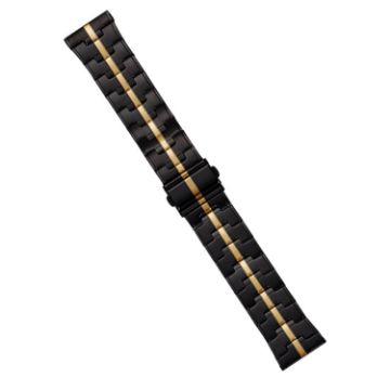 22mm Stainless Steel Watch Band - Black Gold - 1