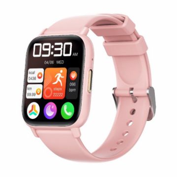 Picture of DM60+ 1.83" BT5.2 Smart Sport Watch, Bluetooth Call/Sleep/Blood Sugar/Oxygen/Temp/Heart Rate/Pressure Monitor (Pink)