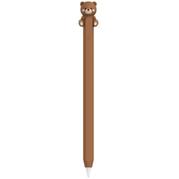 Picture of For Apple Pencil 3 USB-C AhaStyle PT129-3 Stylus Cover Silicone Cartoon Protective Case, Style: Brown Bear