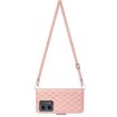 Motorola Moto G 5G 2023 Rhombic Texture Flip Leather Phone Case - Coral Pink - 3