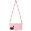 Nokia C22 Rhombic Texture Flip Leather Phone Case - Pink - 3