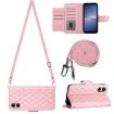 Sony Xperia 5 V Pink Leather Phone Case with Lanyard - 1