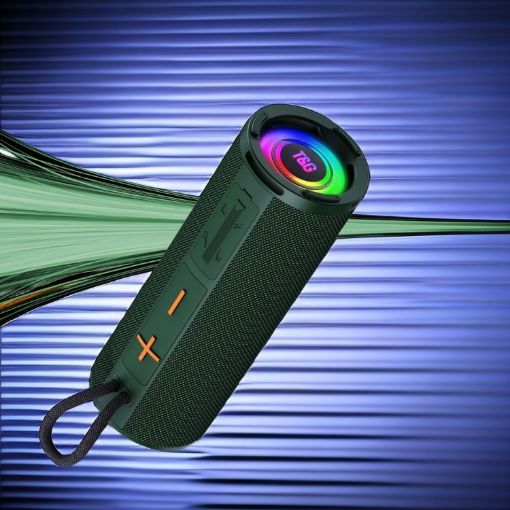 T&G TG-421 RGB BT Outdoor Waterproof Speakers Green - 1