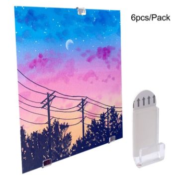 6pcs Wall Mounted Acrylic Record Display Stand - 1