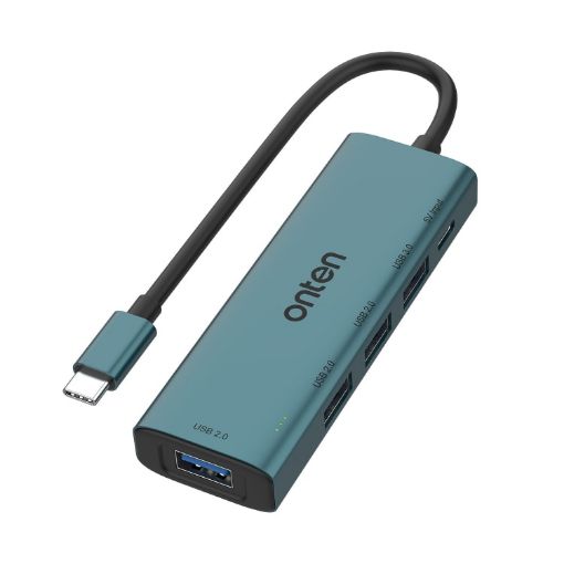 Onten UC119 5 in 1 USB-C to USB HUB with 4-Ports - 5V Input - 1