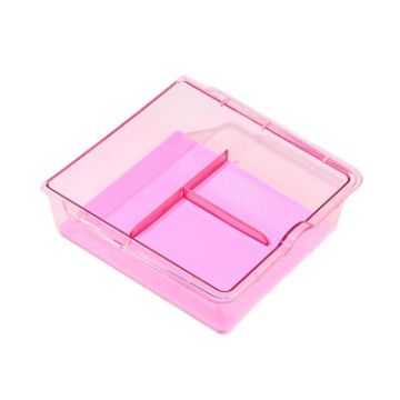 2023.9 Tesla Model3 Pink Armrest Box - Silicone Double-Layer Storage - 1