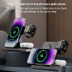 Black A80 3 in 1 15W Folding Wireless Charger - Fast Charging - 7