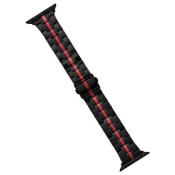 Apple Watch Series 9 45mm Stainless Steel Band - Black Red - 1