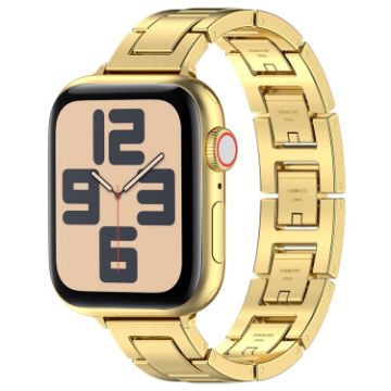 Apple Watch SE 2023 44mm H Slim Stainless Steel Band - Gold - 1