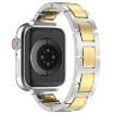 Apple Watch SE 2023 44mm H Slim Stainless Steel Band - Silver Gold - 4