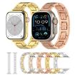 Apple Watch SE 2023 44mm H Slim Stainless Steel Band - Silver Gold - 7
