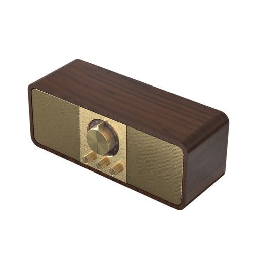OneDer JY82 Wooden Retro Wireless Speaker HIFI FM Radio TF/U-Disk/AUX - 1
