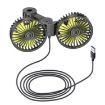 SUITU F4208 Car Cooling Fan USB Dual-Head Electrical Fan - 1