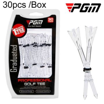 PGM QT025 Golf Tee Limit Ball Studs - 30pcs/Box - Adjustable Height 83mm - White - 1