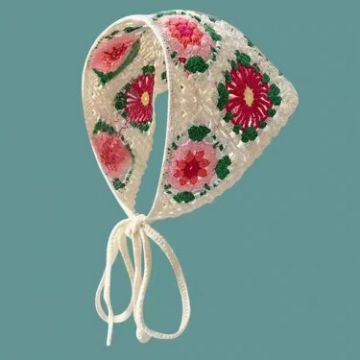 Handmade Crochet Triangle Headband Vintage Girl Hairband - 1