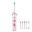 Cartoon Children Electric Toothbrush, Pink, 6 Heads - USB Charging - 1