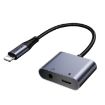 JOYROOM SY-L01 2 in 1 8 Pin to 3.5mm Audio Adapter - Black - 1