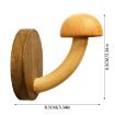 Wooden Mushroom Shape Coat Hook, Red - Punch-Free Home Decoration - 3