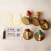 Wooden Mushroom Shape Coat Hook, Red - Punch-Free Home Decoration - 6