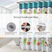 Picture of 180x200cm Thickened Polyester Fabric Printed Shower Curtain Cute Cartoon Waterproof Curtain With Hooks