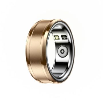 R3 SIZE 18 Smart Ring - Heart Rate/Blood Oxygen/Sleep Monitor (Gold) - 1
