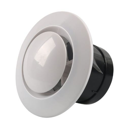 75mm Round Adjustable Air Outlet Vent - White - 1