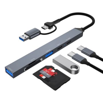 ADS-807D 6 in 1 USB + Type-C PD100W Docking Station - 1