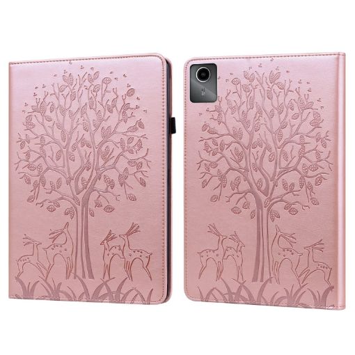 Lenovo Tab M11/Xiaoxin Pad 11 2024 Pink Leather Tablet Case - 1