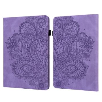 Peacock Embossed Leather Case for Kindle Paperwhite 5 - Purple - 1