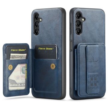 Samsung Galaxy A15 5G Leather Card Holder Phone Case Blue - 1