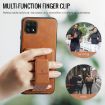 Samsung Galaxy A22 5G Leather Card Holder Phone Case (Brown) - 5