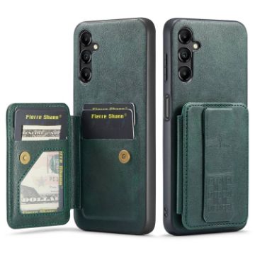 Samsung Galaxy A13 5G Leather Card Holder Phone Case (Green) - 1