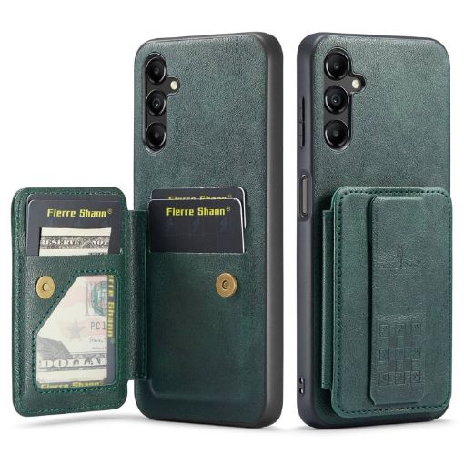 Samsung Galaxy A13 5G Leather Card Holder Phone Case (Green) - 1