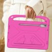 Lenovo Tab P12 12.7 Handle Portable EVA Shockproof Tablet Case - Rose Red - 2