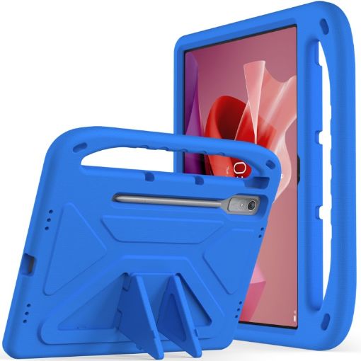 Lenovo Tab P12 12.7 Handle Portable EVA Shockproof Tablet Case - Blue - 1