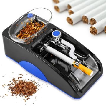 Picture of Automatic Electric Cigarette Rolling Machine Cigarette Injector Maker, Diameter: 6.5mm, Power Plug:EU Plug (Blue)