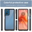 Motorola Moto G04 Colorful Series Acrylic Hybrid TPU Phone Case - Black - 2