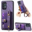Samsung Galaxy A32 4G Retro Cross Wristband Wallet Leather Back Phone Case - Purple - 1