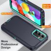 Samsung Galaxy A15 5G Waterproof Rugged Phone Case - Dark Blue + Light Blue - 3