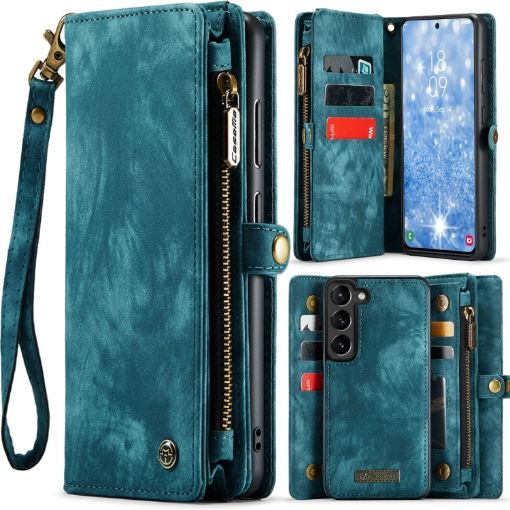 Samsung Galaxy S24 5G CaseMe 008 Leather Phone Case (Blue) - 1