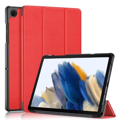 Samsung Galaxy Tab A9 Plus 3-folding Leather Smart Tablet Case - Red - 1