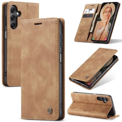 Samsung Galaxy A15 5G CaseMe 013 Leather Phone Case (Brown) - 1