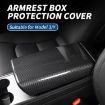 Tesla Model 3/Y Center Console Armrest Box Carbon Fiber Pattern Cover - 3