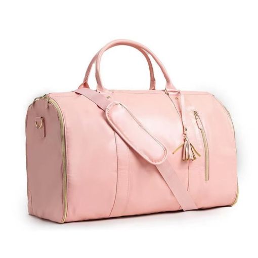 Large Capacity Travel Portable Folding Luggage Bag Pink - 1