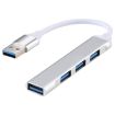 Silver Aluminum Alloy USB 3.0 Hub Adapter - A-809 - 1