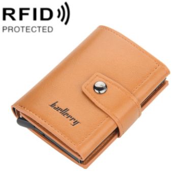 Baellerry RFID Anti-Theft Card Wallet Yellow Brown - 1