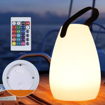 16 Colors LED Night Light with Handle Hanging Lantern USB Rechargeable Table Lamp - 1