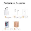 16 Colors LED Night Light with Handle Hanging Lantern USB Rechargeable Table Lamp - 2