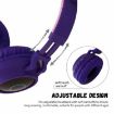 Cute Cat Ear Bluetooth Headphones - Purple - 8
