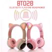 Cute Cat Ear Bluetooth Headphones Pink - 4